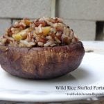 Wild Rice Stuffed Portabellas are a quick gourmet meal, perfect for a hot summer evening #glutenfree #dairyfree