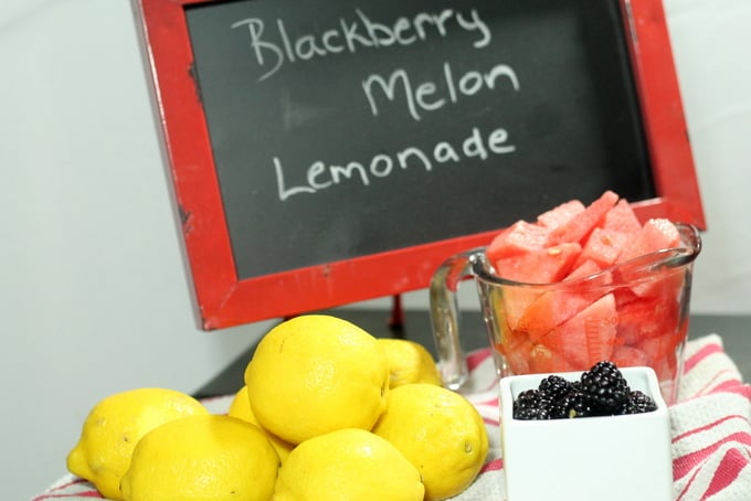 Blackberry Melon Lemonade Recipe Ingredients