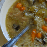 slow cooked chicken couscous soup is perfect for a chilly day after picking apples or enjoying a snowy day ~ realthekitchenandbeyond.com