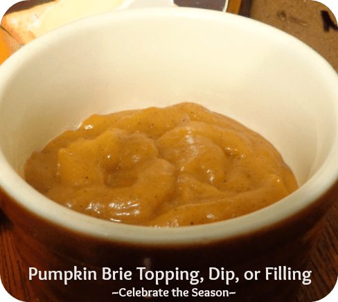 Rich and creamy Pumpkin Brie. Use as a topping, a filling, or dip. #fallrecipe #pumpkin #dessert