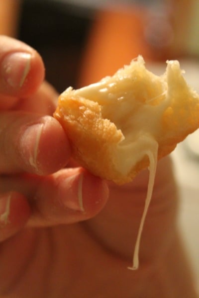 Stuffed Fried Dough Mozzarella Bites #appetizerrecipes