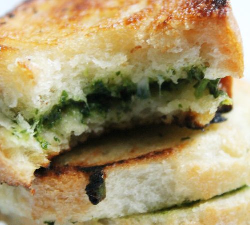 Kale Pesto and 6 Cheese Grilled Cheese