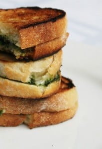 Nut-free Kale Pesto and 6 Cheese Grilled Cheese