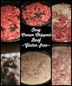 Steps for Easy Cream Chipped Beef Gluten-free