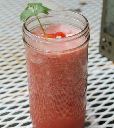 Sweet and SPicy Watermelon Gazpacho Mary