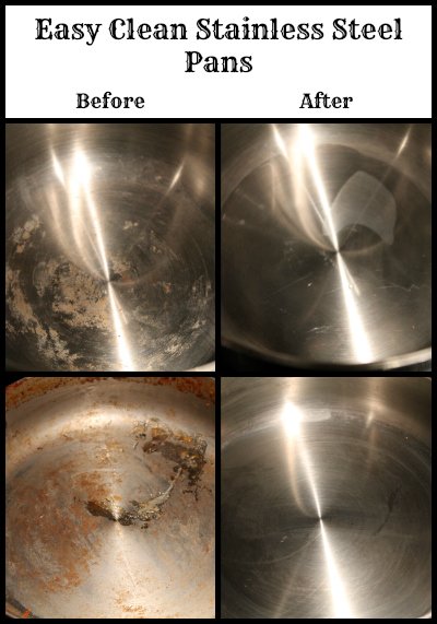 easy clean stainless steel pans