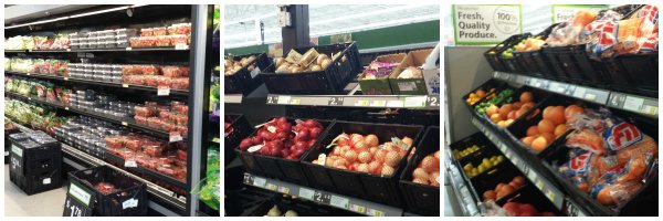 fresh produce aisles at walmart
