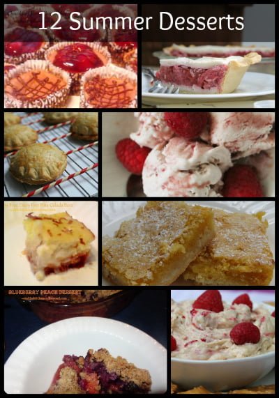 collage of 8 desserts for 12 summer desserts