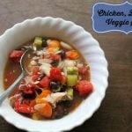 Slow Cooked Chicken, Bean, and Veggie Soup