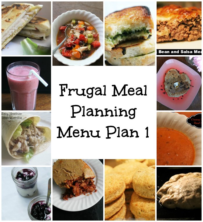 Frugal Meal Planning Menu Plan 1