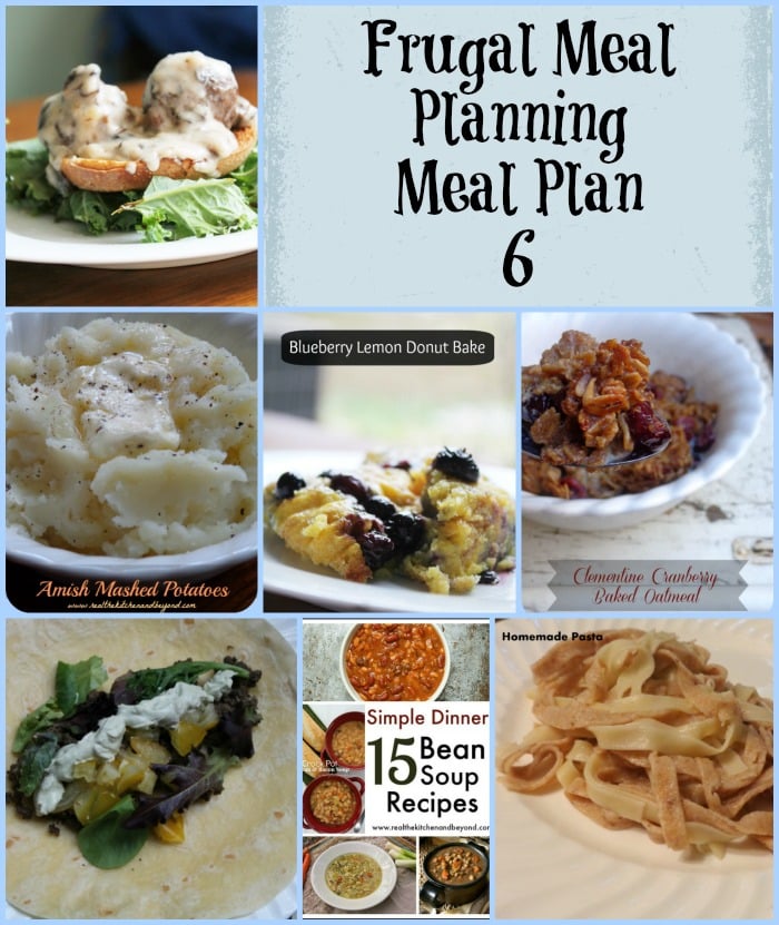 Frugal Meal Planning Meal Plan 6 | www.realthekitchenandbeyond.com