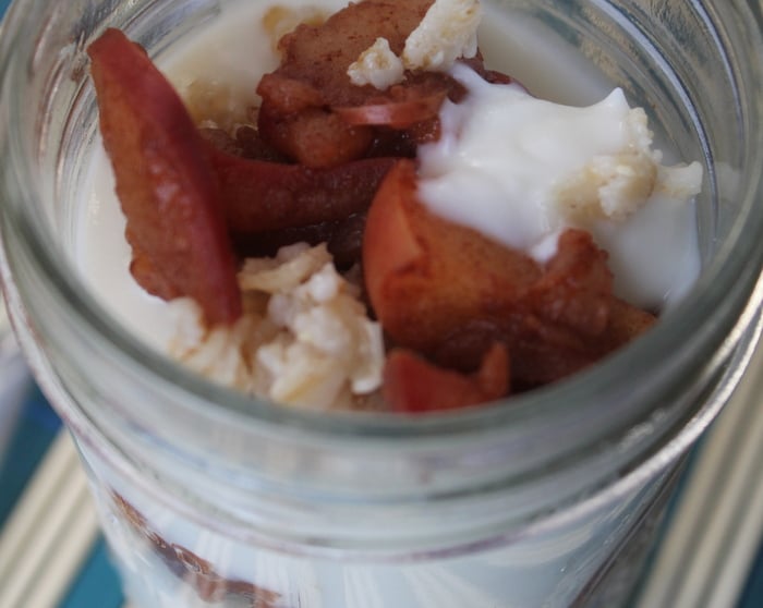 Easy and Healthy Breakfast Recipes; Apple and Oats Yogurt Parfait | www.realthekitchenandbeyond.com