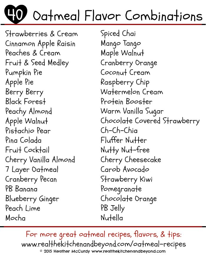 Love oatmeal? Change up taht simple oatmeal recipe with one of these 40 flavor combinations | www.realthekitchenandbeyond.com