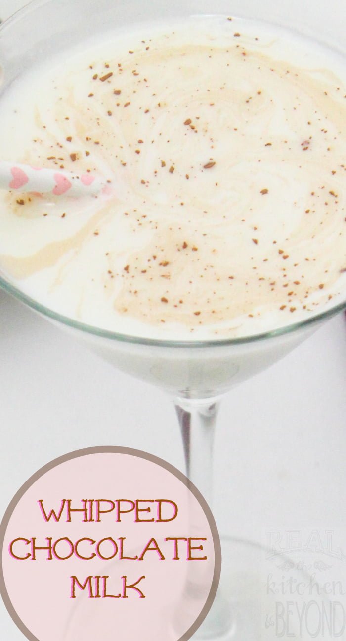 Easy Cocktail Recipes: Whipped Chocolate Milk is a great adult beverage to accompany a rich dessert. | www.realthekitchenandbeyond.com