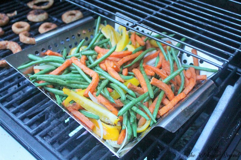 Healthy Grilling Recipe - Sweet Potato Fries and Mixed Veggies - Real: The Kitchen and Beyond