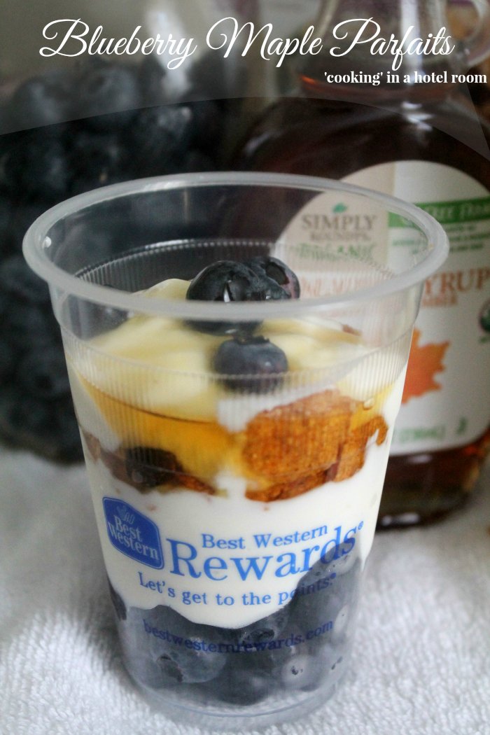Blueberry Maple Parfaits in Best Western Cup 