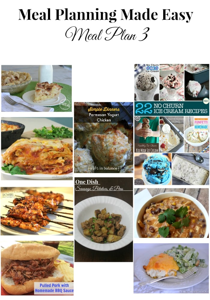 Meal Planning Made Easy Meal Plan 3
