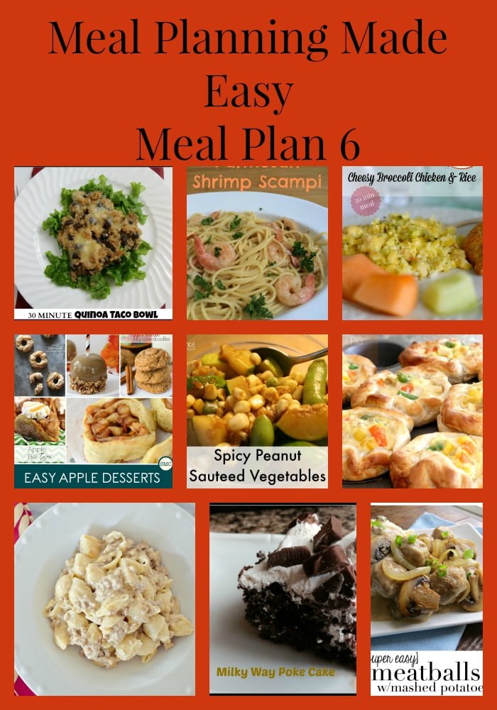 Meal Planning Made Easy Meal Plan 6 Recipe Pictures