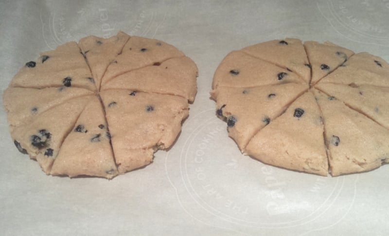 Whole Wheat Blueberry Scones sliced