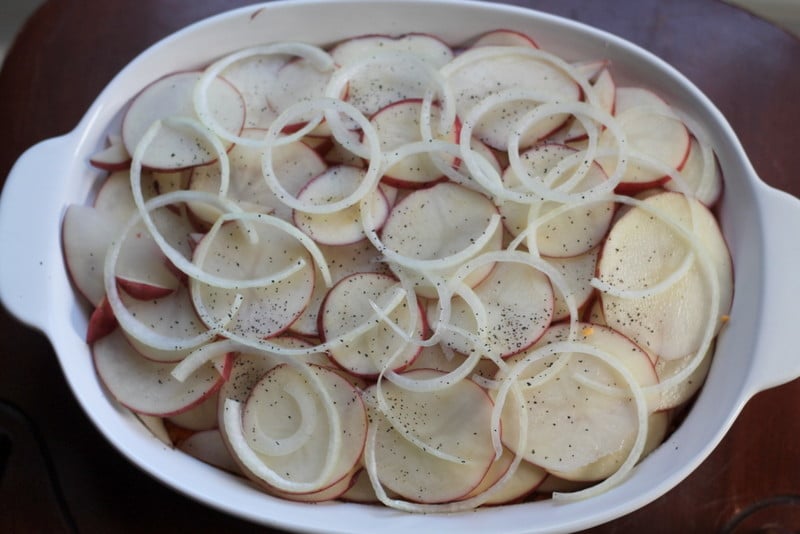 Easy Cheesy Scalloped Potatoes Recipe Onion Layer