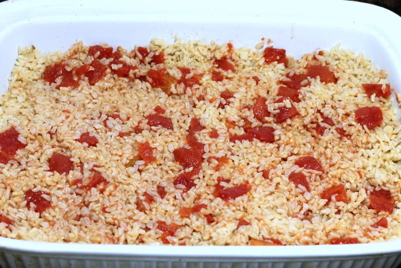 Mexican Beef and Rice Layered Casserole Rice and Tomatoes