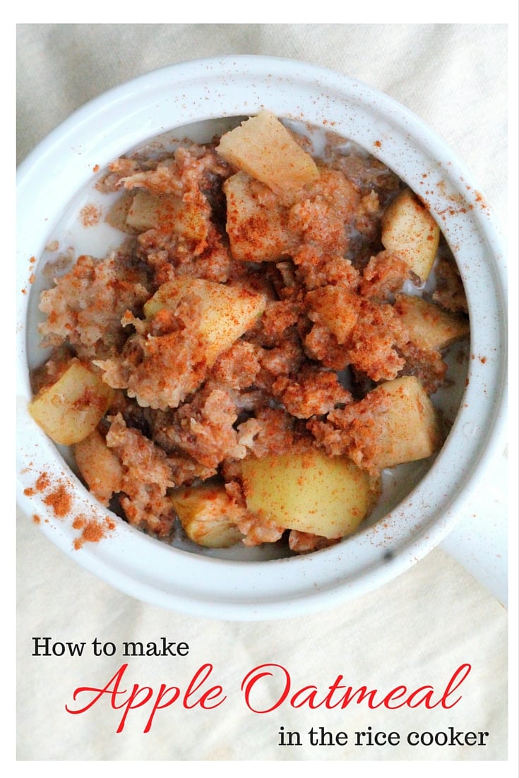 How to make apple oatmeal in the rice cooker