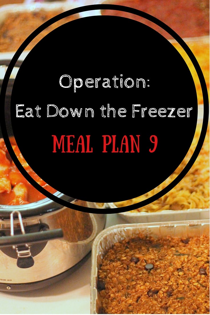 Operation: Eat Down the Freezer Meal Plan 9 - easy meal planning with food in the freezer