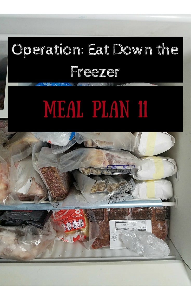 Operation: Eat Down the Freezer - Meal Plan 11