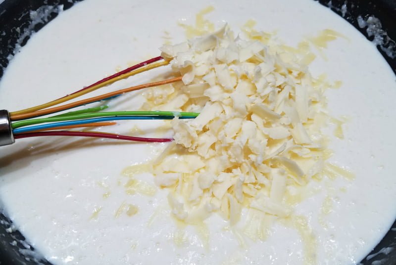 cheese for cheesy cauliflower pasta alfredo