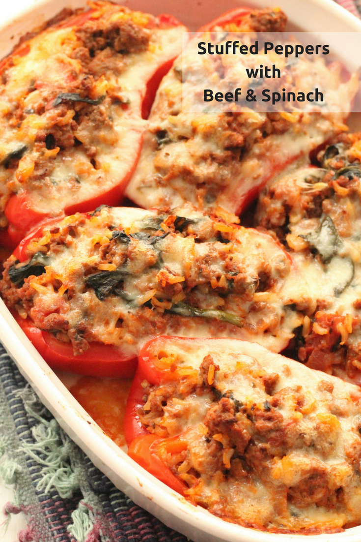 Stuffed Peppers Recipe with Beef & Spinach