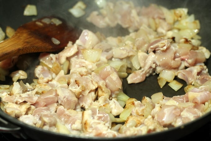 Chicken and Onion Cooking