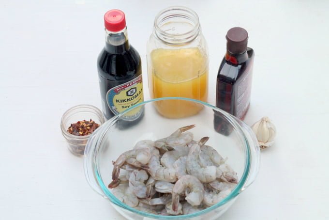 Ingredients for Tropical Shrimp and Pineapple Kebab Recipe