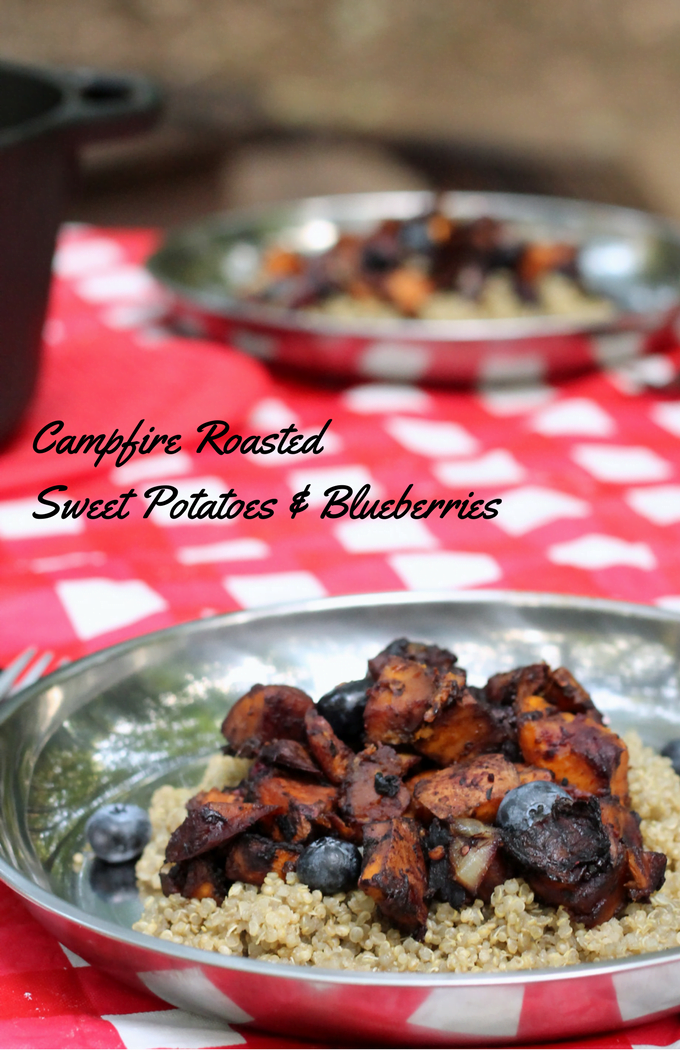 Campfire Roasted Sweet Potatoes and Blueberries Recipe