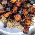 Campfire Roasted Sweet Potatoes and Blueberries Recipe