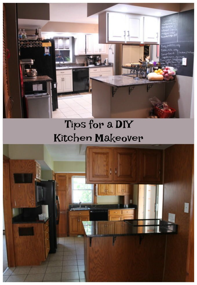 Tips DIY Kitchen Makeover Before After